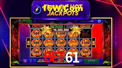 Interface moderna da plataforma Bet61